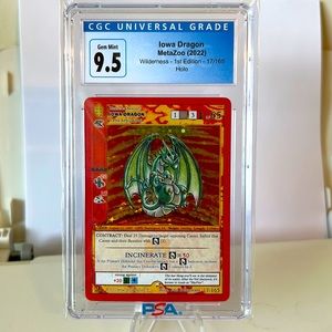 CGC 9.5 SLAB METAZOO WILDERNESS IOWA DRAGON 17/165 1ST ED HOLO